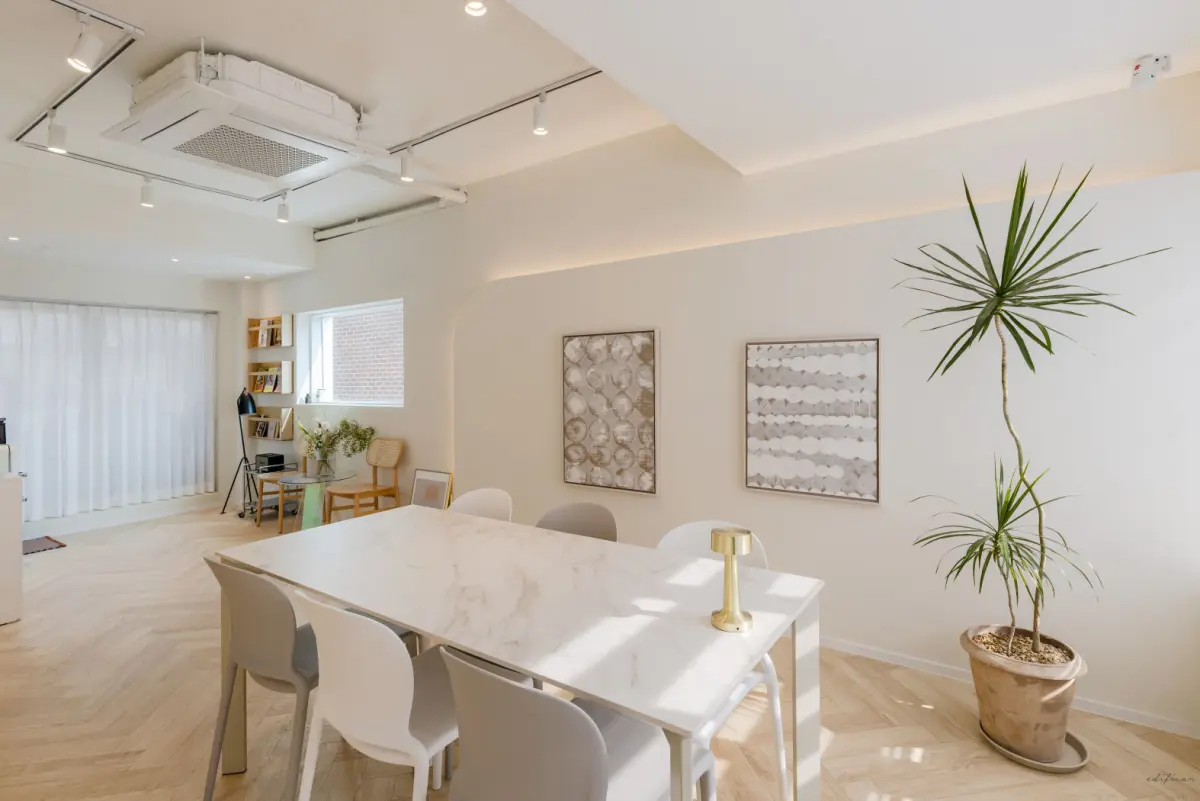 화이트톤 미니멀 오피스, 연남동 감성 사무공간